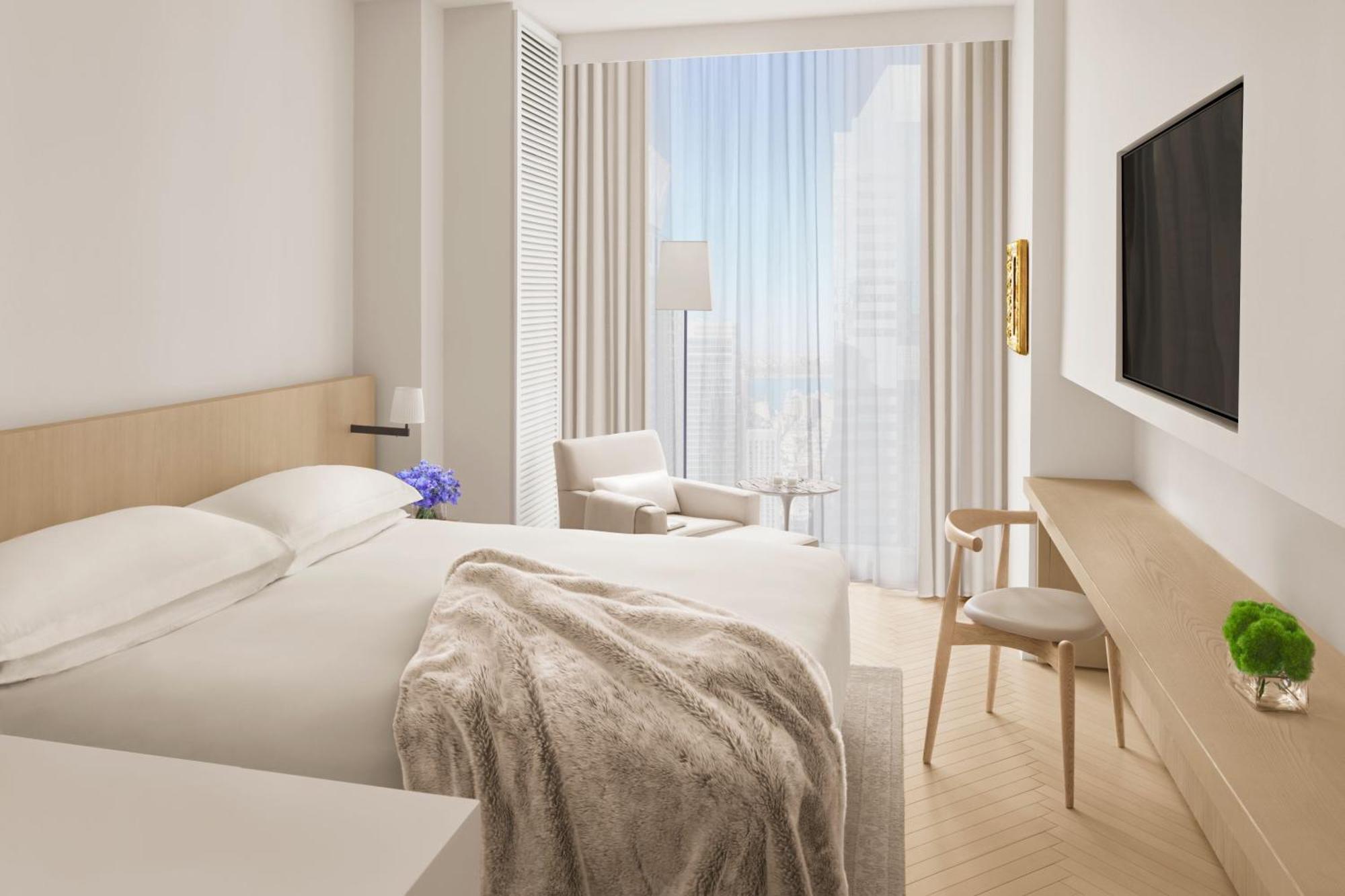 The Times Square Edition Ню Йорк Екстериор снимка A bedroom at the hotel